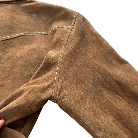 Roper Women’s Sz Medium Soft Suede Leather Lined Pearl Snap Cuffs Western Jacket - Picture 14 of 16